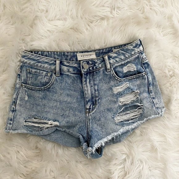 PacSun Pants - Pacsun light wash high rise festival short distres